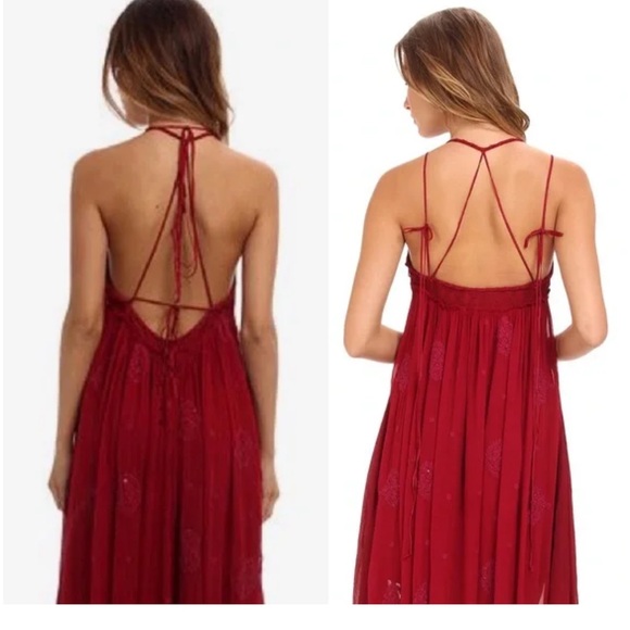 Free People Blue Moon Chiffon Maxi Dress - Picture 5 of 5